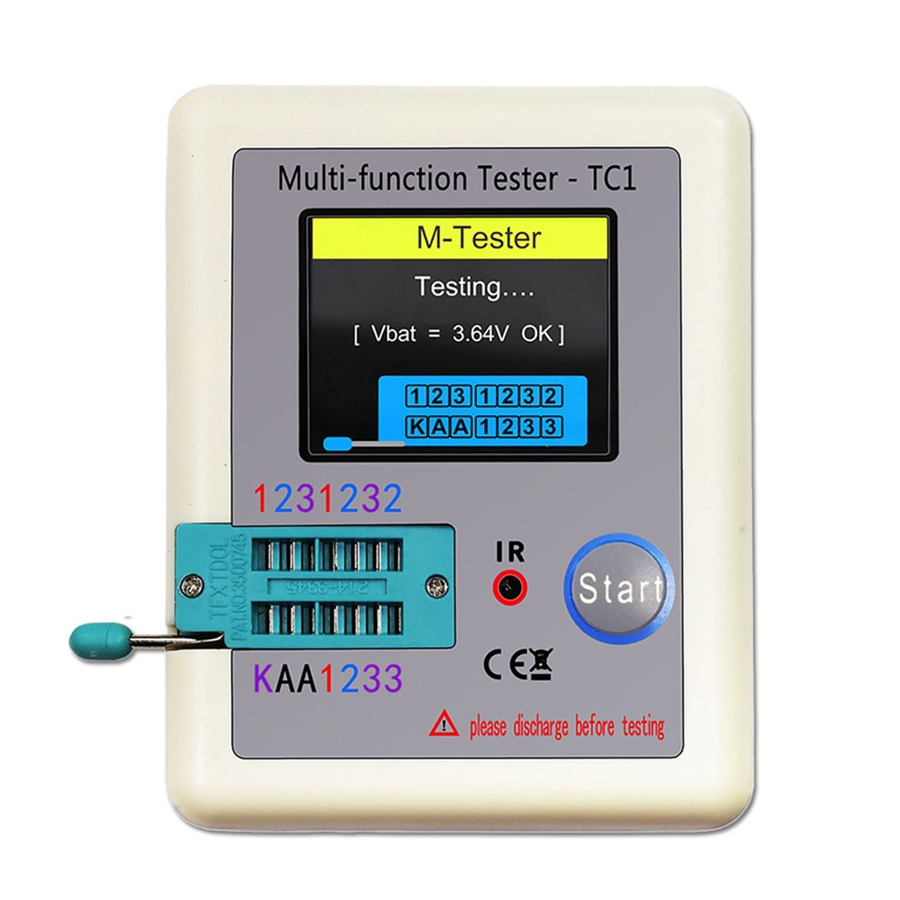 LCR-TC1 1.8inch TFT Screen Transistor Meter Tester for Diode Triode Capacitor