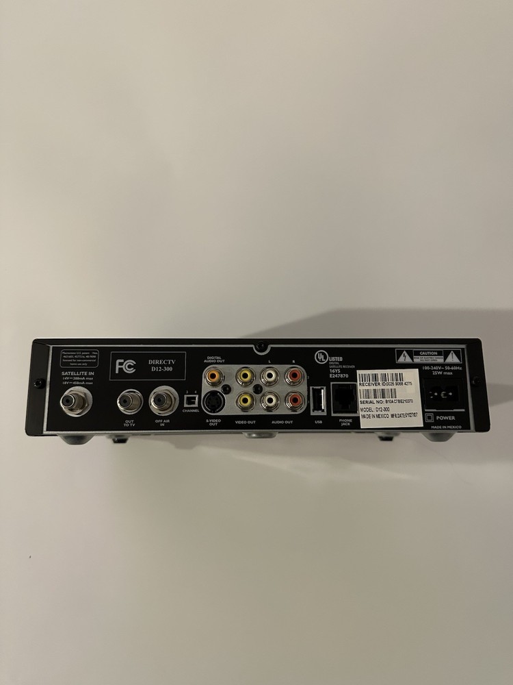 DirecTV Receiver Satellite Cable Box Only D12-300 Direct TV