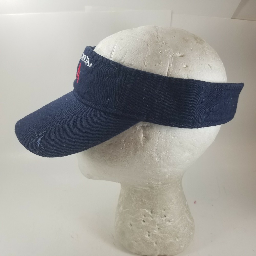 Anitigua Visor Dark Blue Golf Hat Cap Adjustable Strap Strapback Cotton