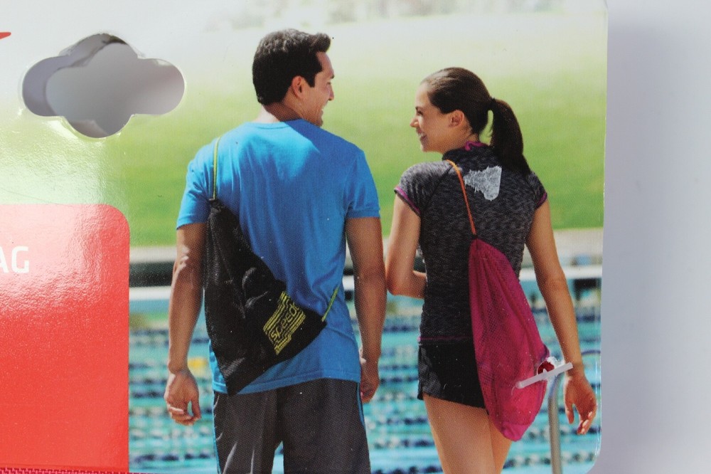 Speedo Packable Mesh Swimming Drawstring Bag Pink/Orange