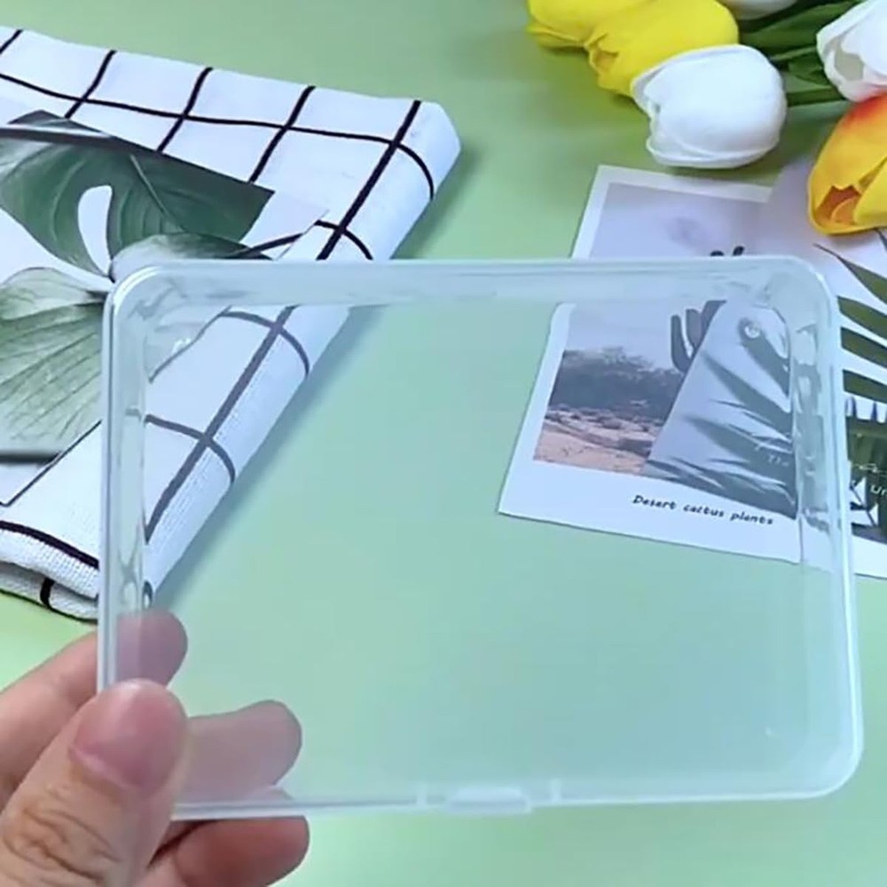 Rectangular Clear Plastic Organizer Storage Box Containers (4.45 x 3.31 x 1.1...