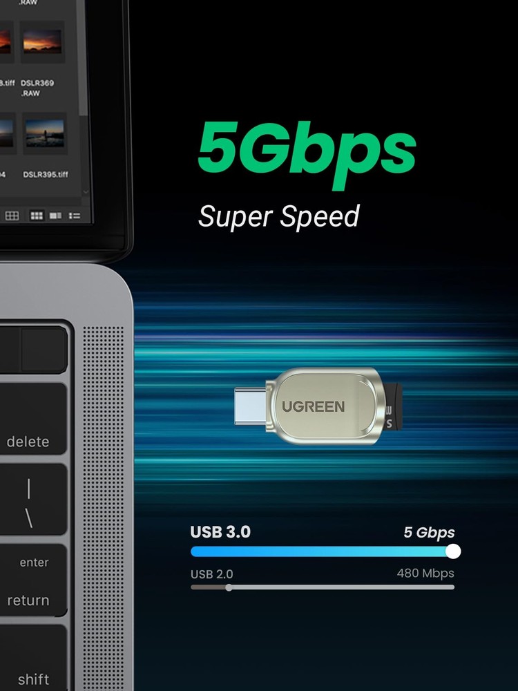 UGREEN USB C Micro SD Card Reader, Type C to Adapter Silver