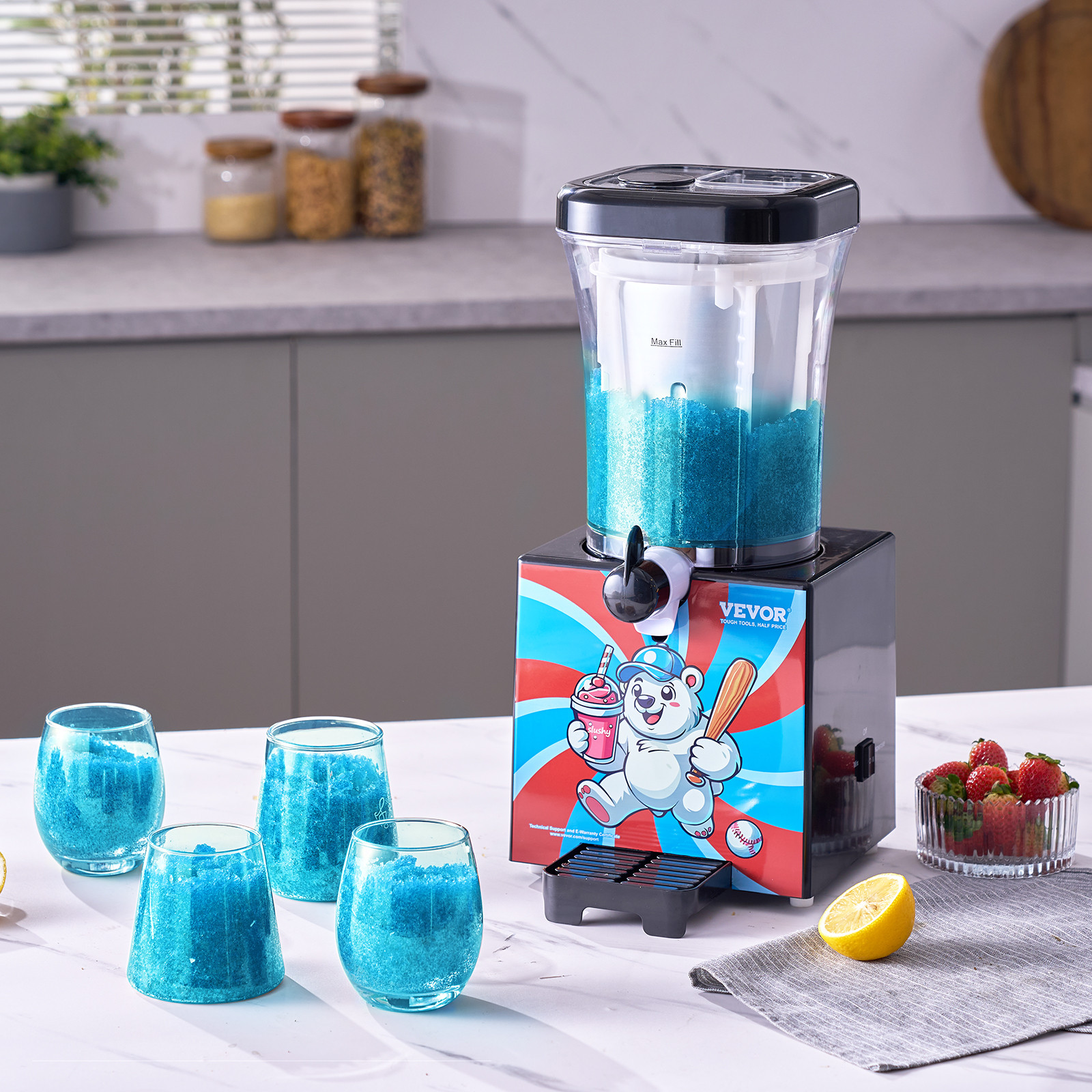 VEVOR Slushy Machine Home Margarita Slush Maker 34oz Smoothie Frozen Drink Maker