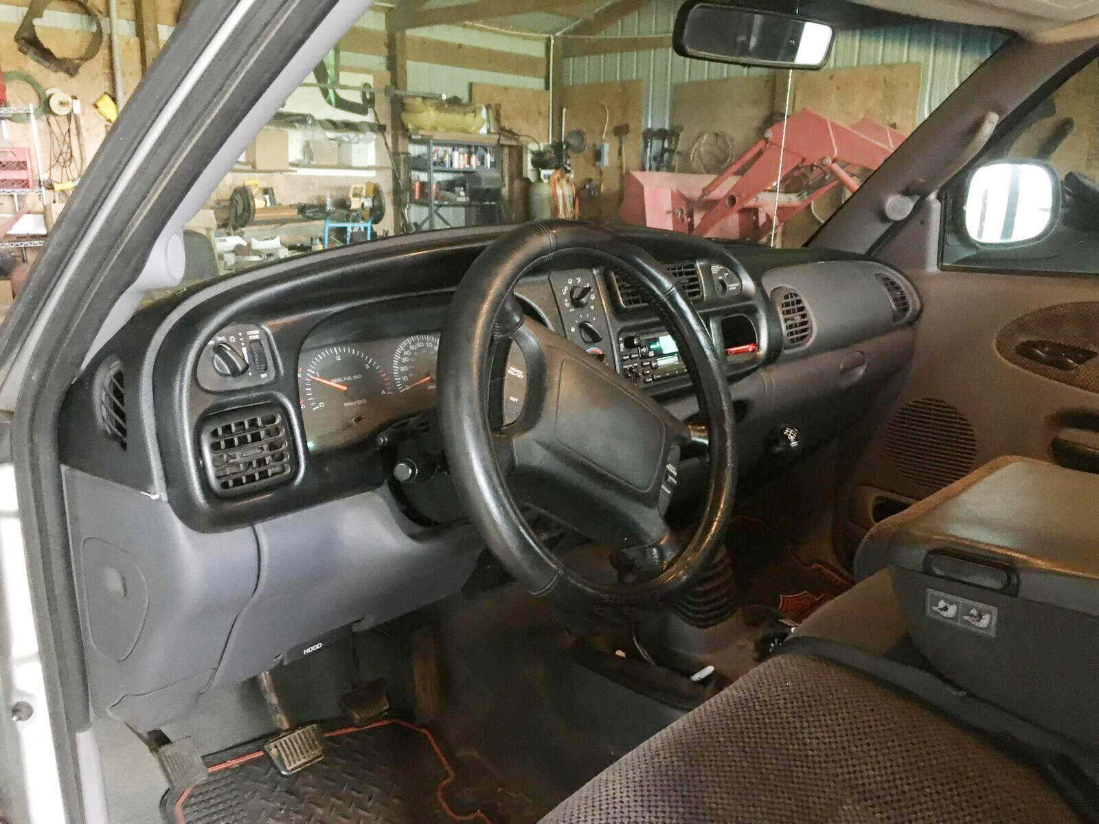 For 1998-2002 Dodge Ram Pickup ABS Dash Bezel & Dashboard Cover Overlay W/clips