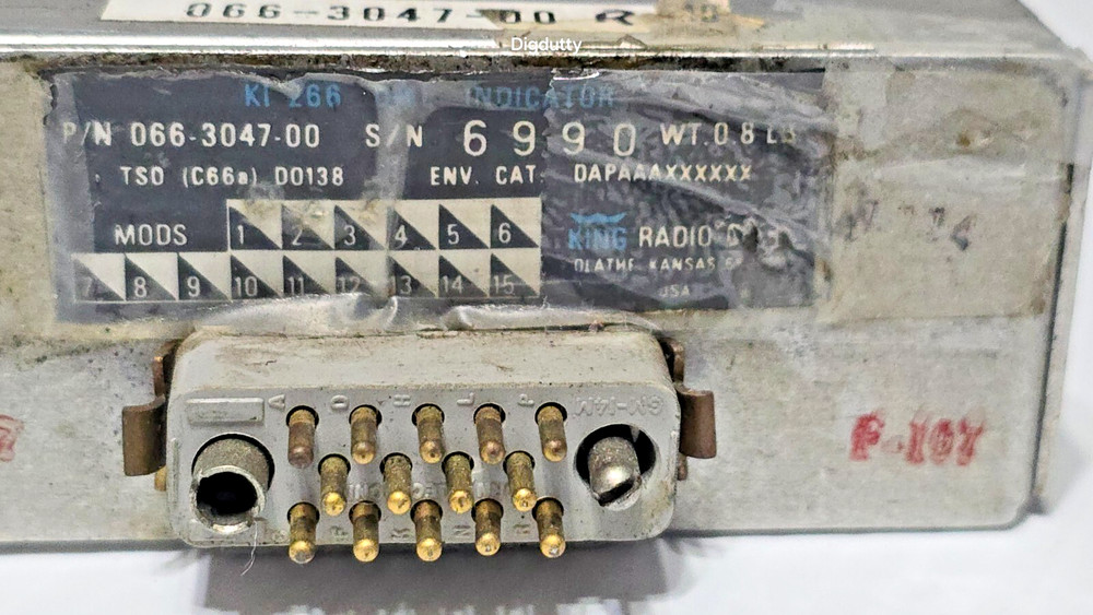 King KI-266 DME Indicator 066-3047-00 "Untested"