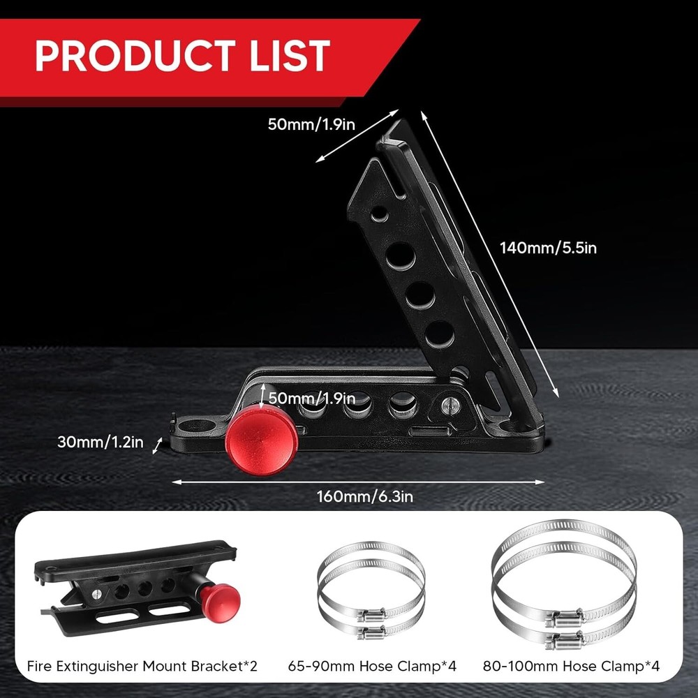 Quick Release Fire Extinguisher Mount Car Bracket Adjustable Holder For Jeep