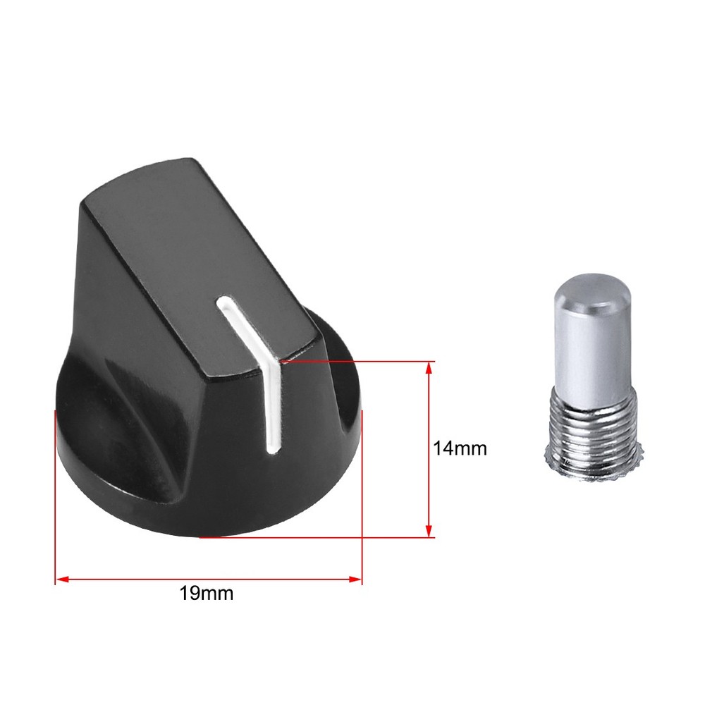 4pcs, 6.4mm Potentiometer Control Knobs For Guitar Volume Tone Knobs Black