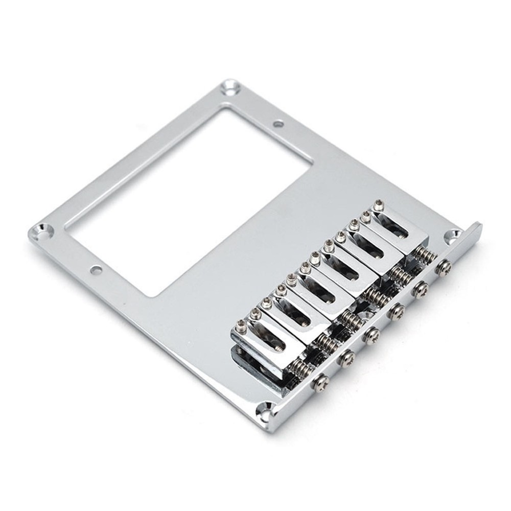 Top-Loading Chrome 6 String Hardtail Guitar Bridge for Tele Telecaster Guitar