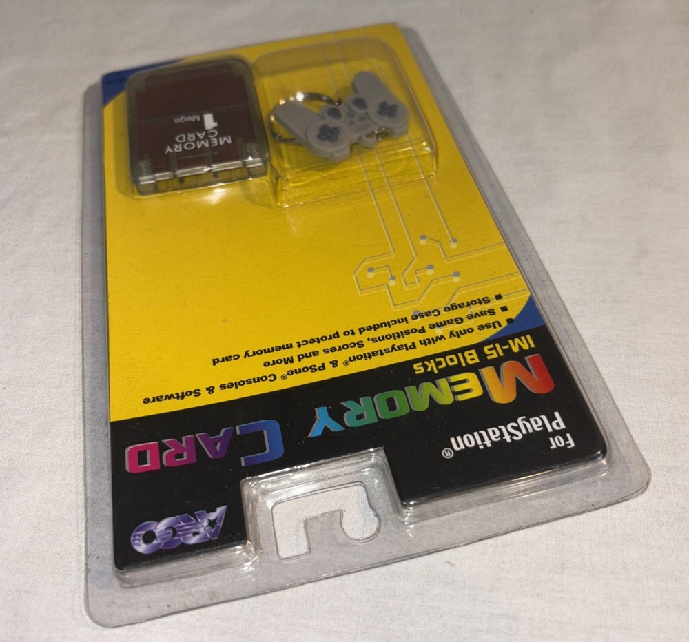 NEW Argo 1 Mega Memory Card For PlayStation With PS1 Controller Keychain