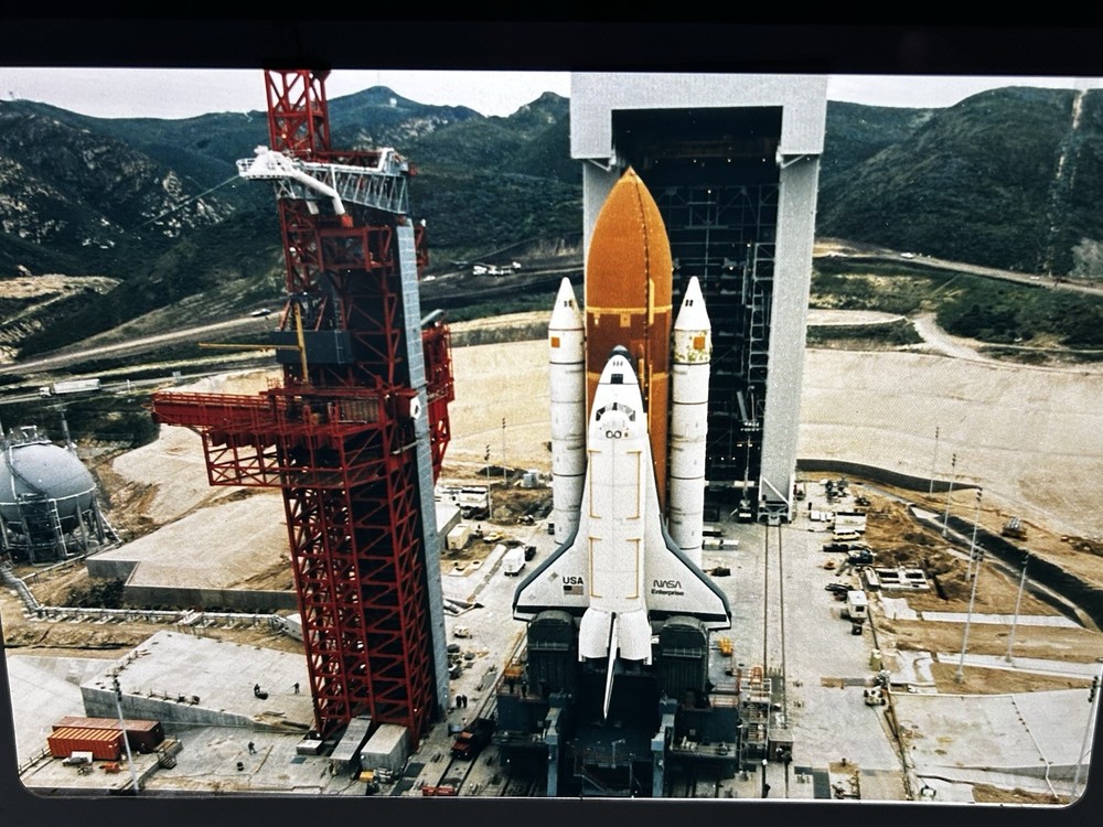 1985 NASA KSC Space Shuttle Enterprise Vandenberg CA Presentation Transparency