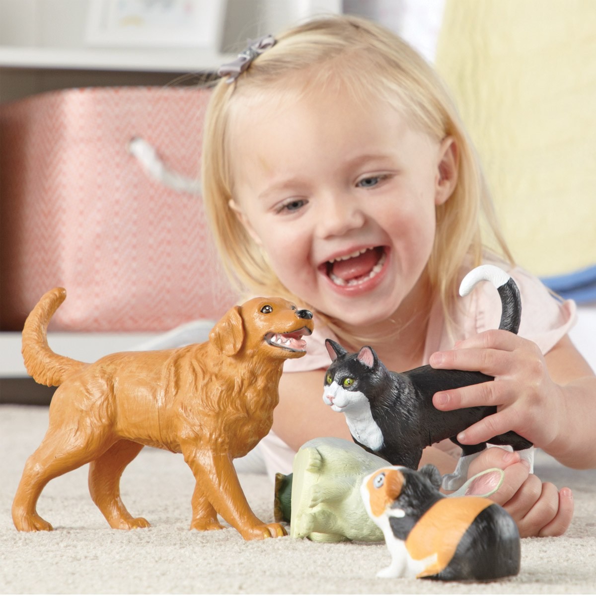 Kaplan Early Learning Company Jumbo Animals Set of 18 - Farm, Jungle, & Pets