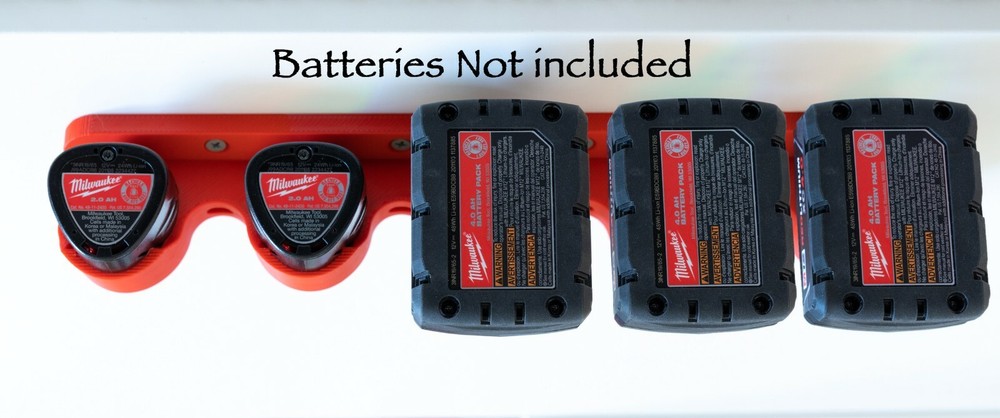 Milwaukee M12 Latching Battery Mount / Holder / Rack - Original Design