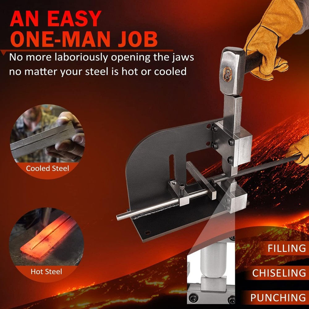 Blacksmith Guillotine Tool, Forge Wizard Blacksmith Tool, Fullering Cut off Tool