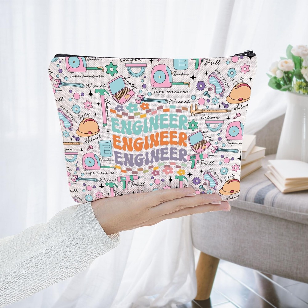 BWWKTOP Engineer Zipper Makeup Bag Future Engineer Gifts Engineering Professi...