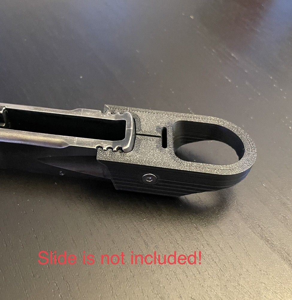 Smith & Wesson model 22A finger loop charger, slide racker.