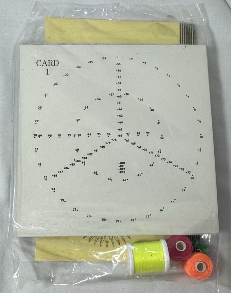 Vtg 70s Geometric String Art Craft kit 3 Set 45 Designs Mini-Math Complete Rare