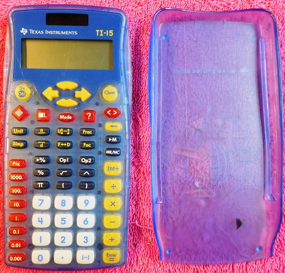 Texas Instruments working  TI-15 scientific calculator.