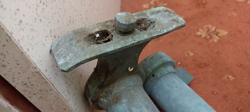 Old Brass Shop Window Protection Bars/ Avertising.