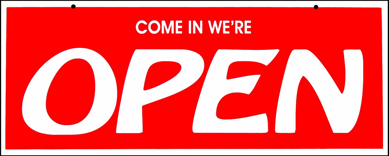 Open and Closed Signs for Business Two-Sided Large Storefront Shop Salon Sign