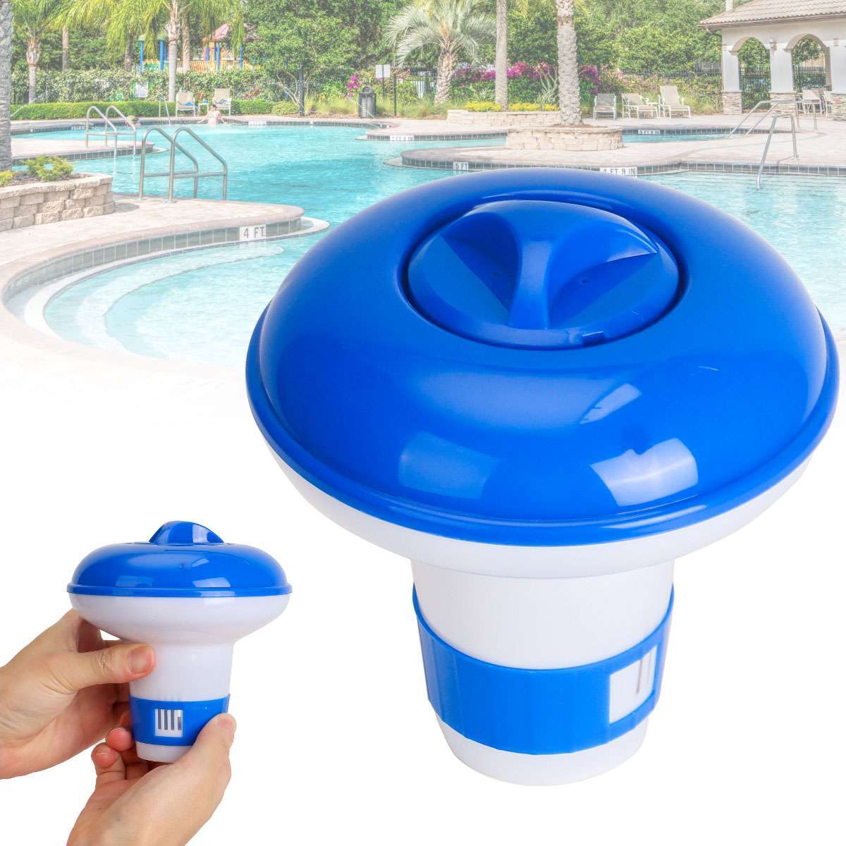 Chemical Dispenser Floater 1" Chlorine Bromine Tablets for Cleaning Pool Spa new