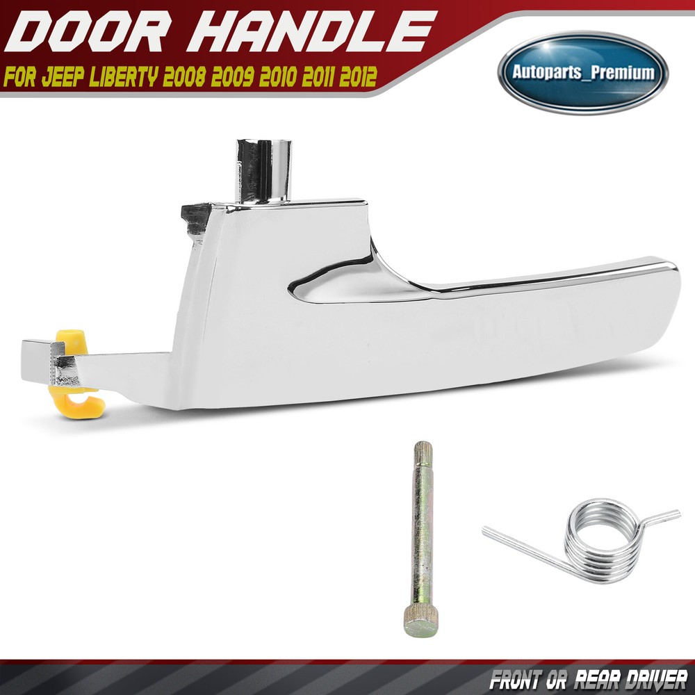 Front or Rear Driver Side Chrome Interior Door Handle for Jeep Liberty 2008-2012