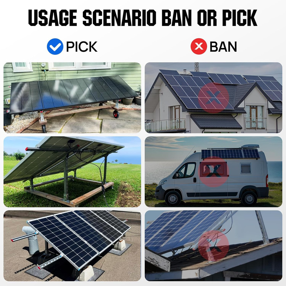ECO-WORTHY Upgraded Solar Ground Mount Adjustable Multi-Pieces Solar Panel Mount