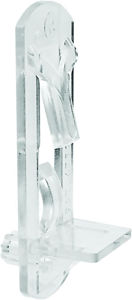 Self-Locking Shelf Support Pegs - 1/4" Diameter Clear Plastic, 4 Pack
