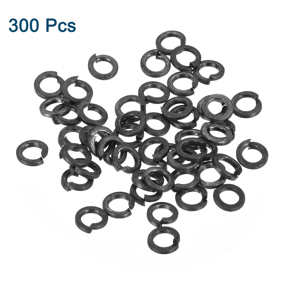 M3 Split Lock Washer, 300Pcs Carbon Steel Spring Lock Washers