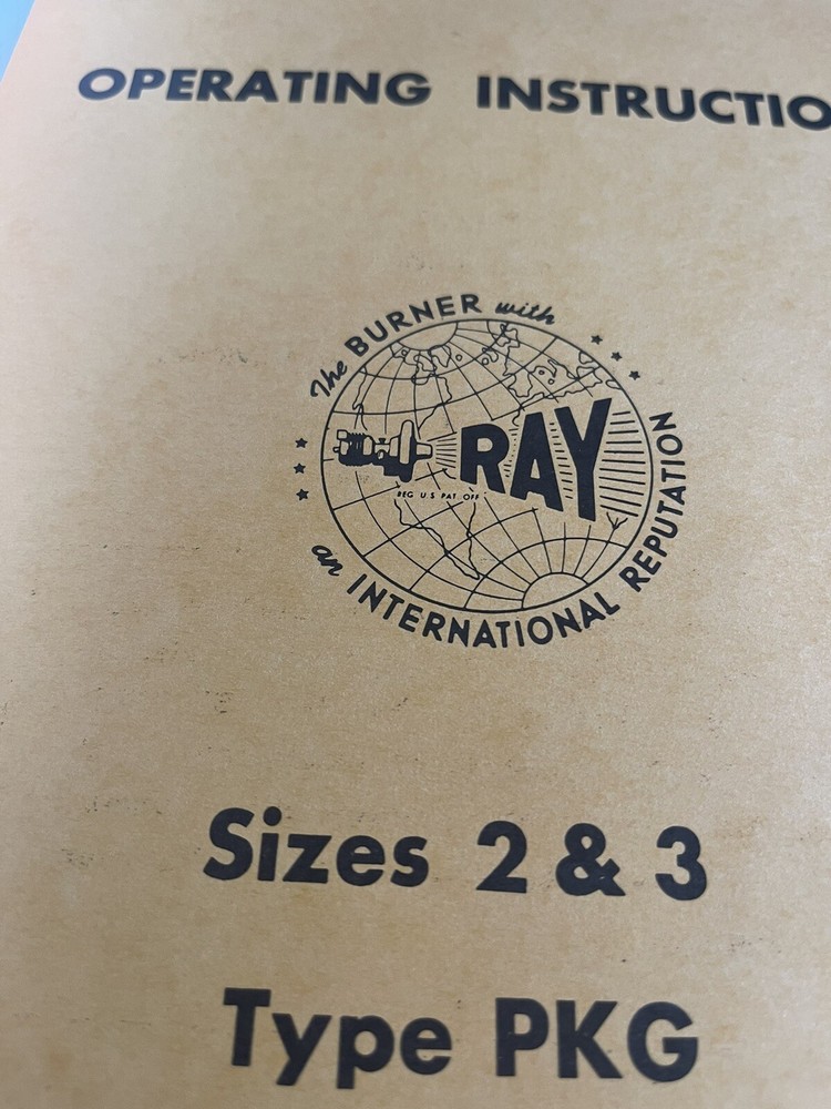 Powermaster Burner Model P # 2PKG Operating and Maintenance Instructions