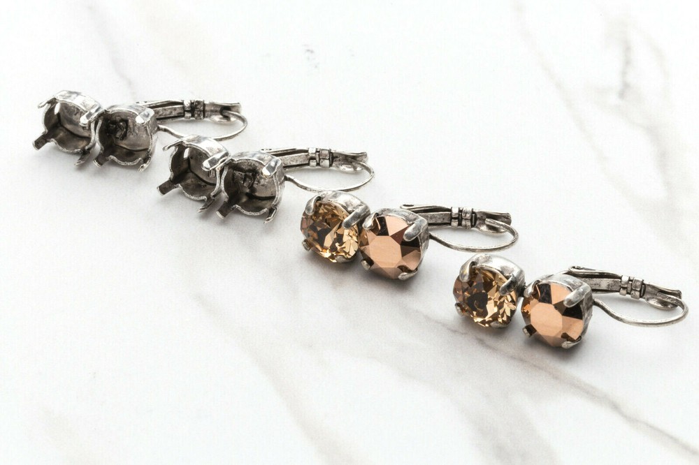 8.5mm | Two Setting Drop Earrings | Three Pairs (EE 5)