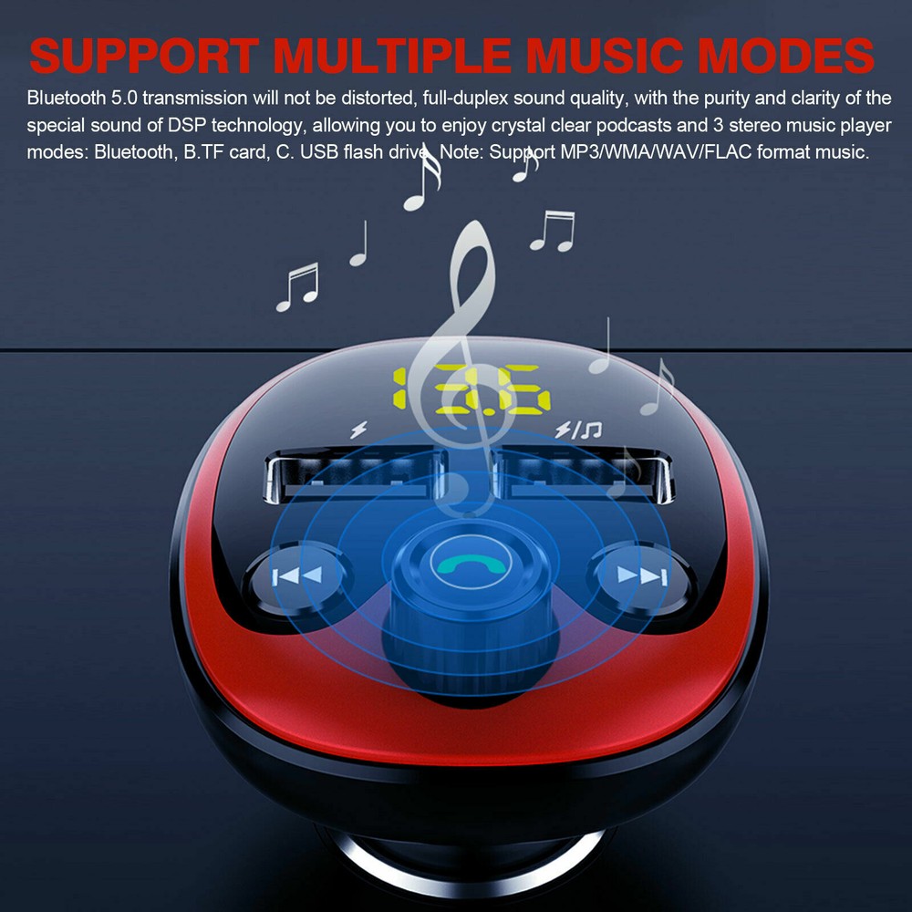 Bluetooth FM Transmitter MP3 Player for CAR Adapter Kit USB Charger Wireless