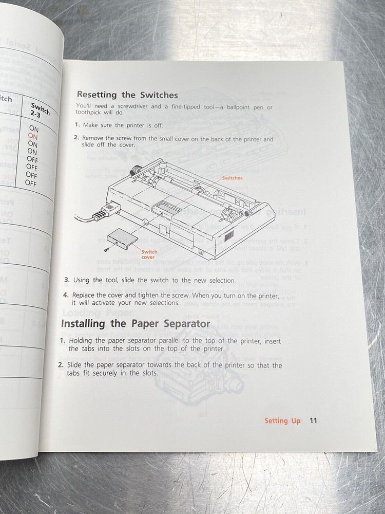 Okidata Microline 182 Turbo Printer - Handbook / Manual / Users Guide