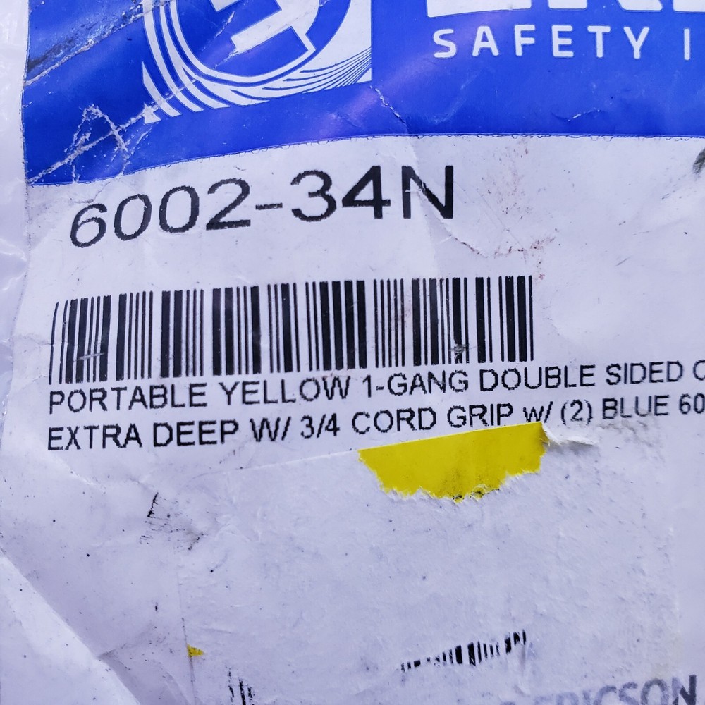 Ericsson 6002-34N Yellow Two Sided Outlet Box