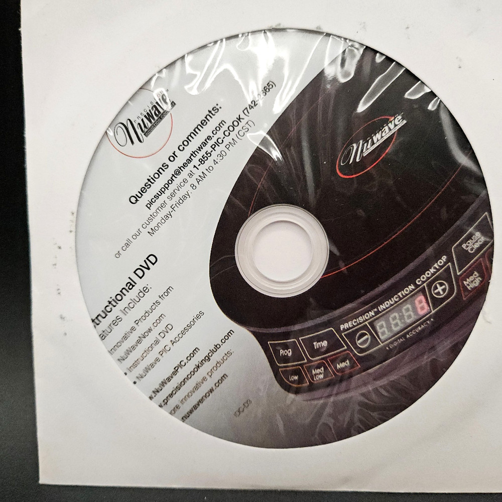 NuWave Precision Induction Cooktop PIC Manual Cookbook Quick Start Fact Sheet