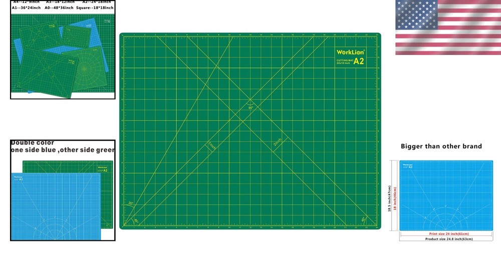 Versatile 18''x24'' Double-Sided Crafting Mat - Eco-Friendly & Scratch Resistant
