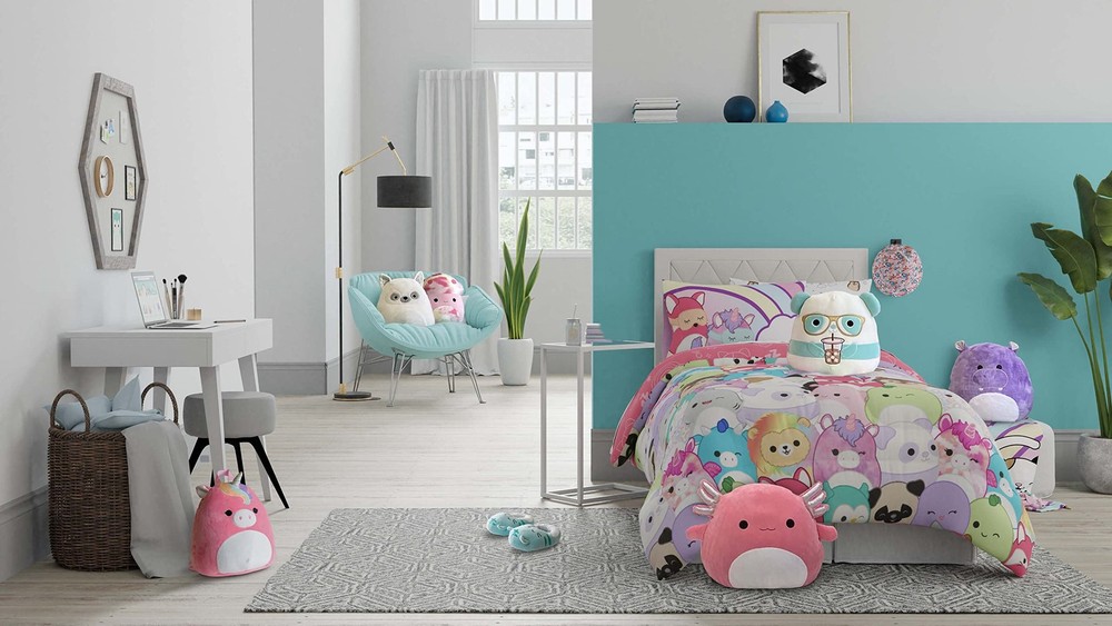 Squishmallows Reversible Comforter Twin Microfiber Super Soft Bedding Franco