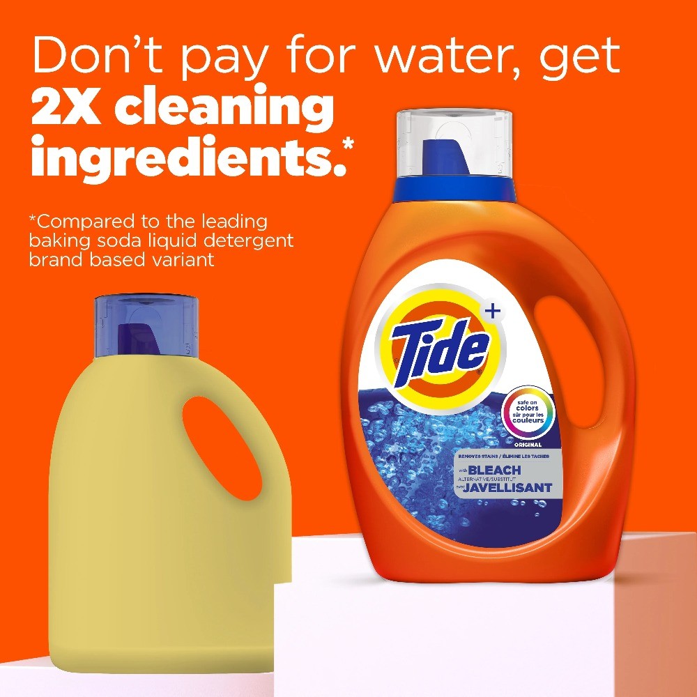 Tide Bleach Alternative Liquid Laundry Detergent, Original Scent, 84 fl oz