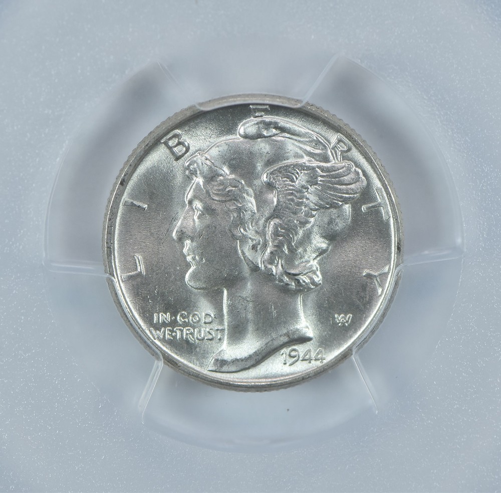 1944 Mercury Dime MS67 PCGS Blue Label