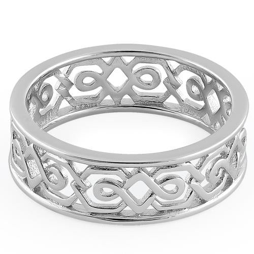 925 Sterling Silver Unique Patterns Ring