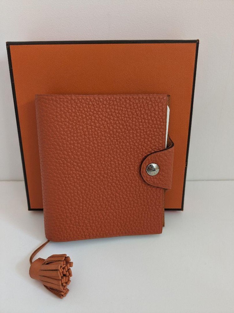 HERMES Note Cover Ulysse Mini Togo Orange 12