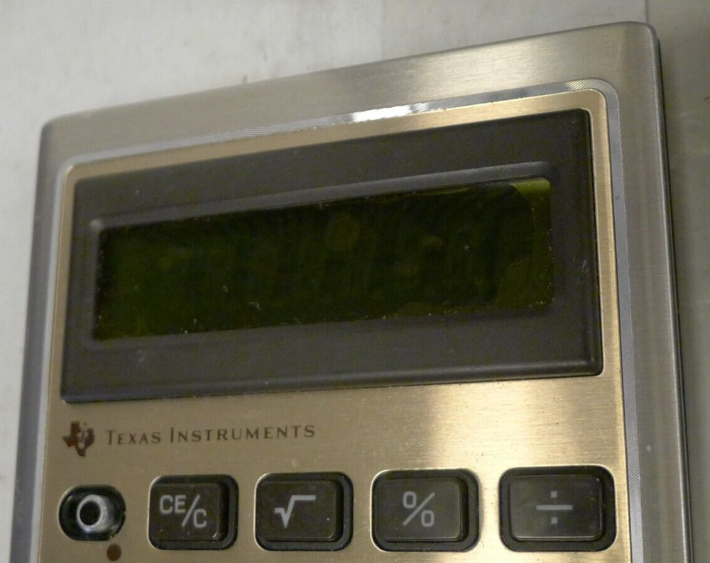 Texas Instruments TI-1750 Calculator + Box, Manual & Note Pad - BAD DISPLAY