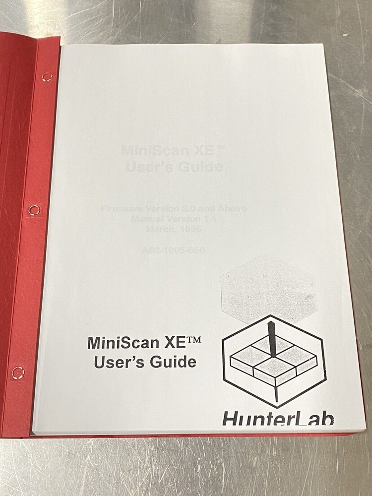HunterLab MiniScan XE - Users Manual / Guide / Instructions