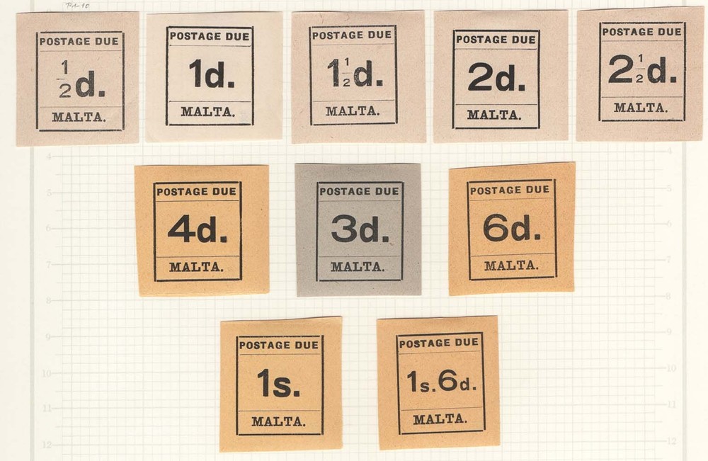 Malta 1925 Postage dues set vf mint sgD1-10