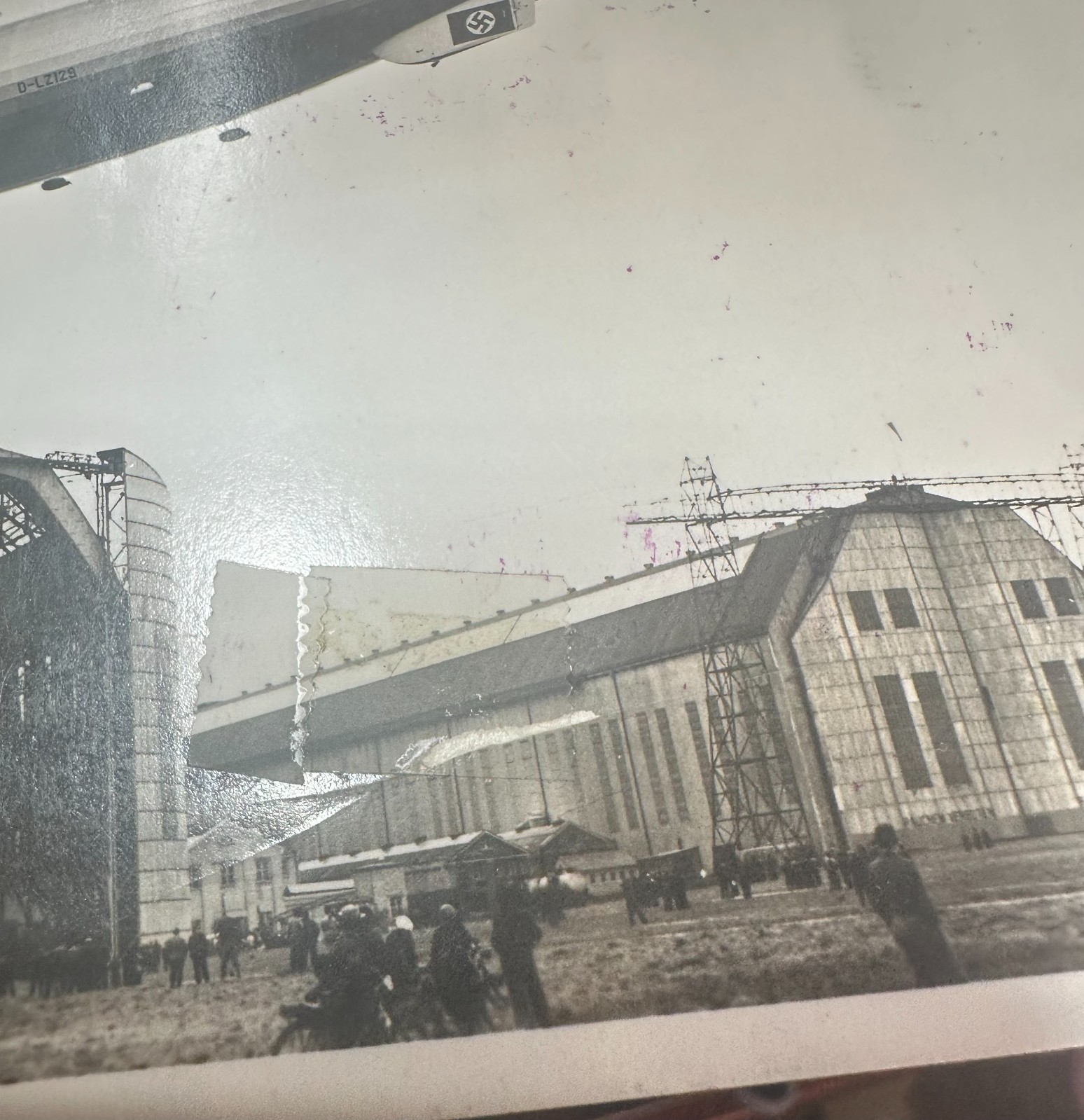 1936 Hindenburg LZ129 First Return Flight RPPC Postcard Lakehurst to Frankfurt