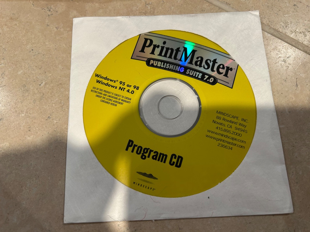 Printmaster Premier publishing suite 7.0 Windows 95/98 software