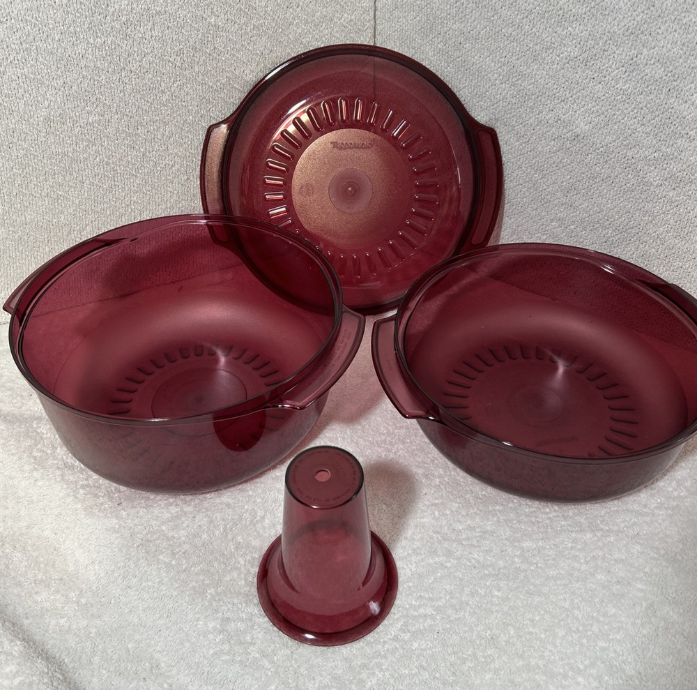 Tupperware TupperWave Stack Cooker Set  4 Piece Set Cooking Microwaveable Dinner