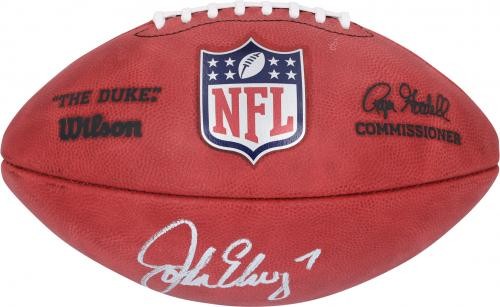 John Elway Denver Broncos Autographed Duke Full Color Football