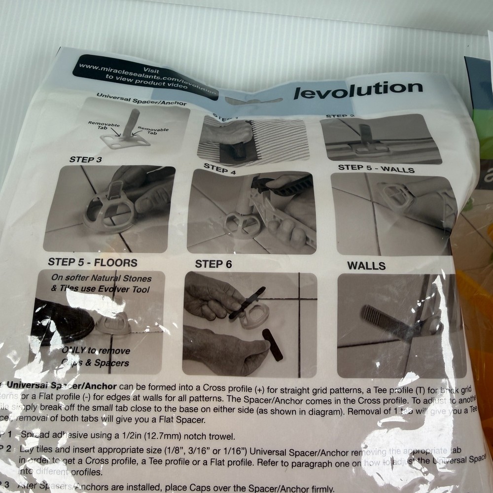 Levolution Flat Spacer PART A - Tile Leveling 50 Per Pack 1/8" ( Lot 2 Packs)