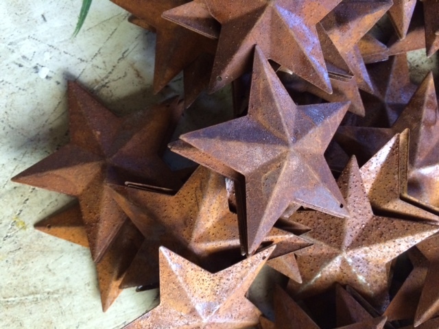 (Set of 20) Rusty Barn Stars Star 2.25 in 2 1/4 Primitive Country Rust