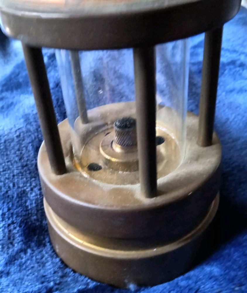 antique Cymru Brass Miners Lamp